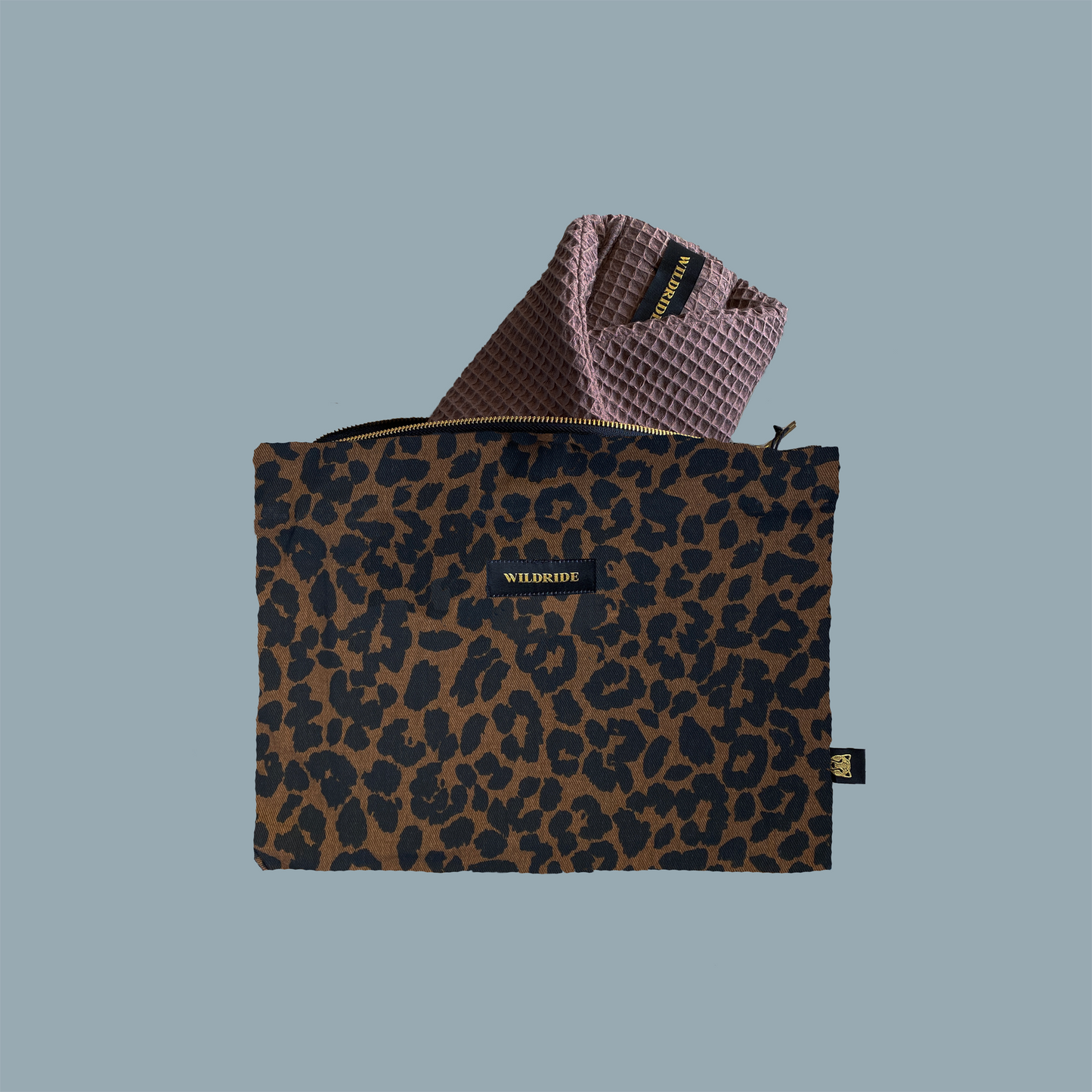 豹紋隨身包-Brown Leopard Pouch