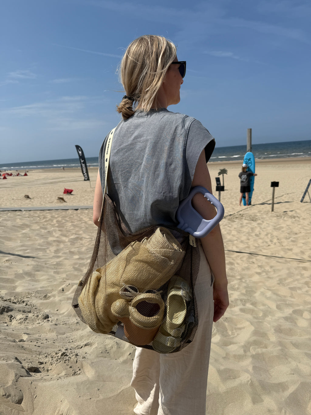 夏日時尚沙灘包-Mesh beach bag