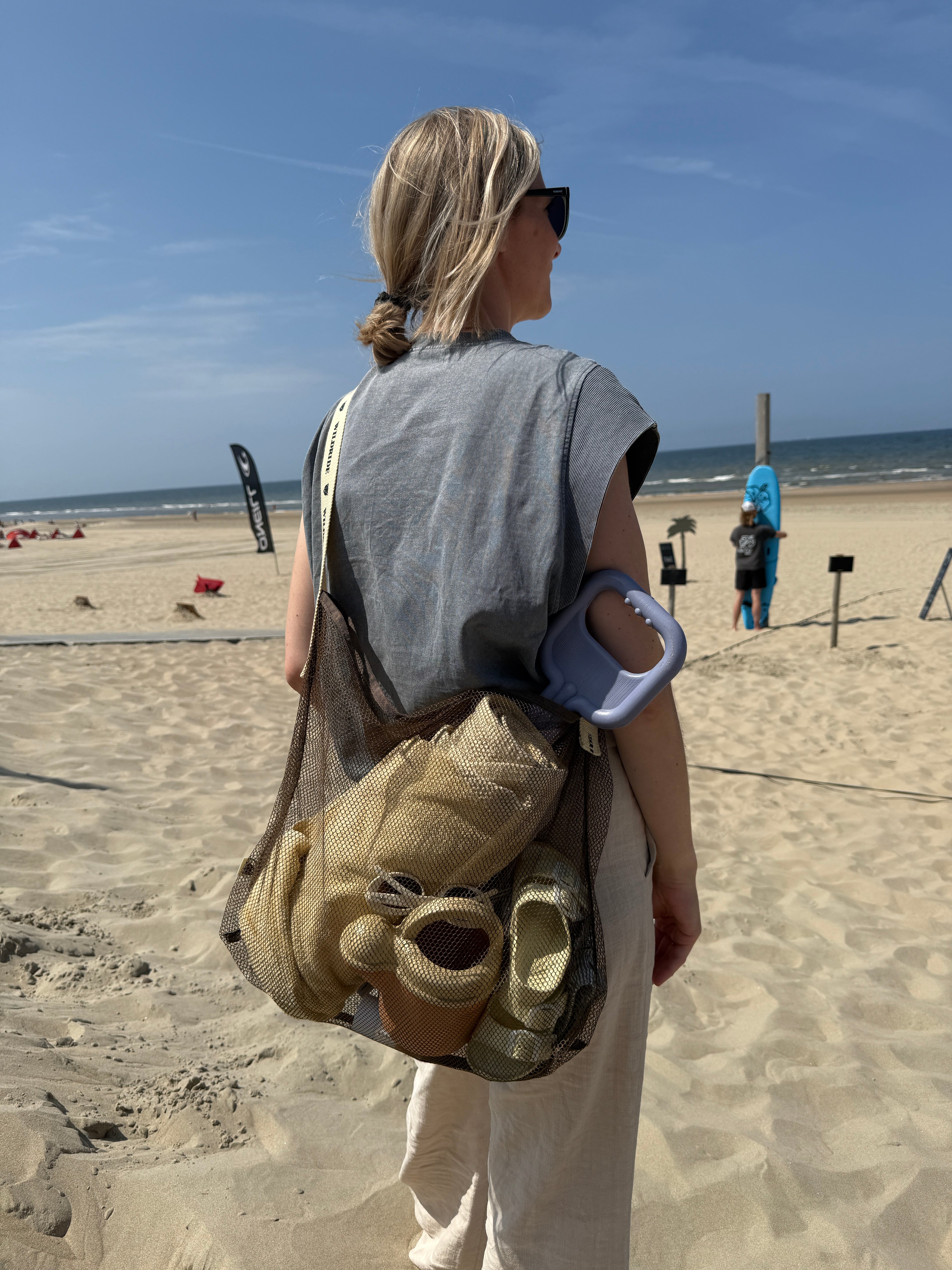 夏日時尚沙灘包-Mesh beach bag